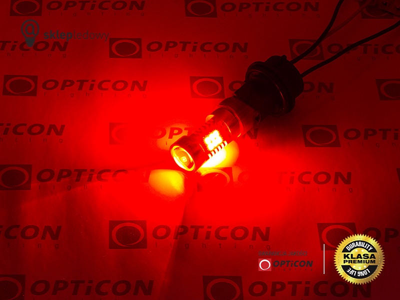 Żarówka Led W21/5W T20 7443 42x SMD3030 12V Czerwony CANBUS PREMIUM Żarówka Led W21/5W T20 7443 42x SMD3030 12V Czerwony CANBUS PREMIUM