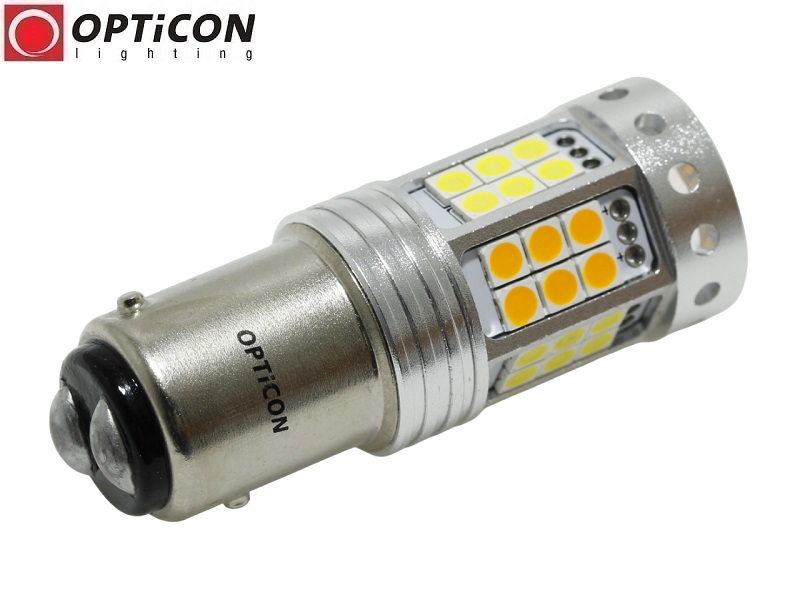 Żarówka Led P21/5W Bay15d 1157 42x SMD 3030 DUAL COLOR 18/24 CW OPTICON Żarówka Led P21/5W Bay15d 1157 42x SMD 3030 DUAL COLOR 18/24 CW OPTICON